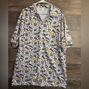 Pittsburgh Penguins Hockey UPMC White Graphic Print Men's Casual Shirt